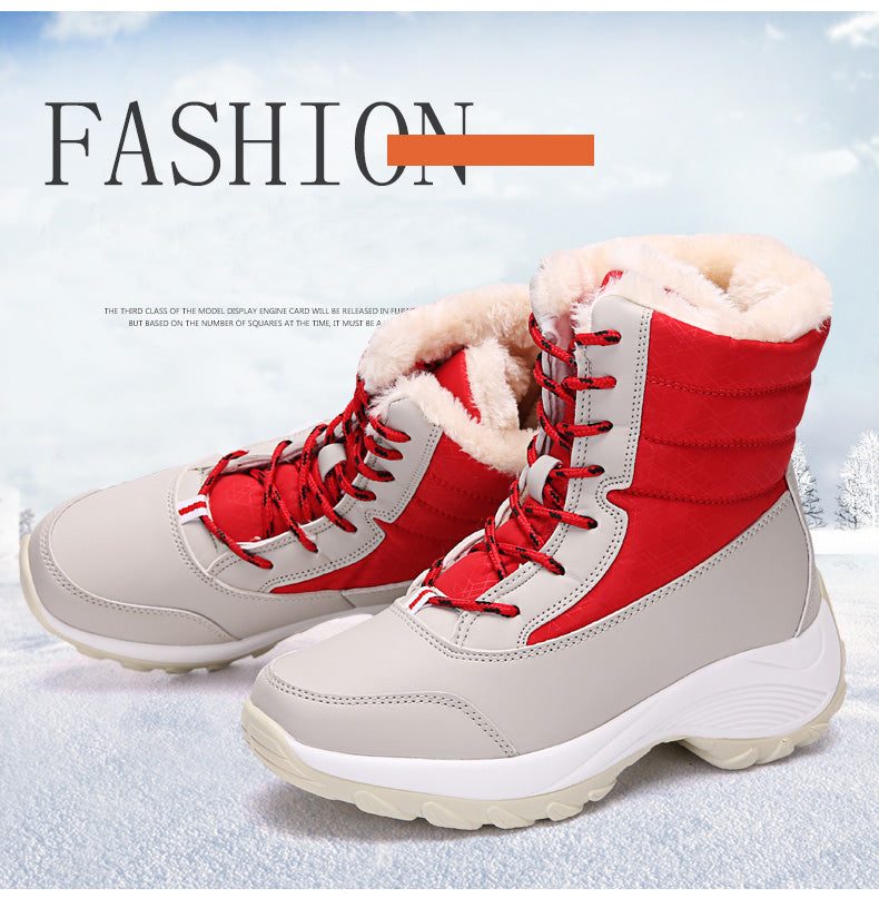 Comfortabele warme dames winterlaarzen, pluche gevoerd, perfect tegen de koude winterdagen.