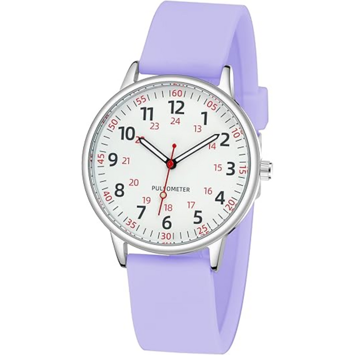 Groen verpleegstershorloge Femke, waterdicht siliconen horloge voor dames in de zorg. Professionele precisie.