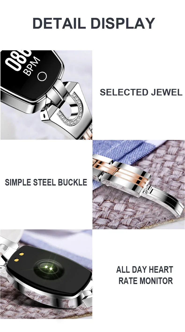 FitStyle dames fitness tracker: waterdicht, hartslag, bloeddruk, slaap en stappen.