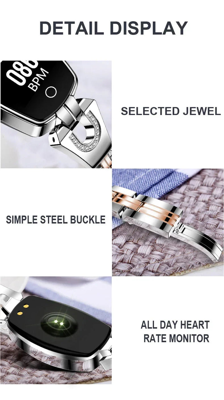 FitStyle dames fitness tracker: waterdicht, hartslag, bloeddruk, slaap en stappen.