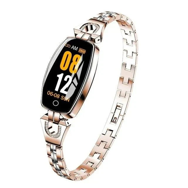 Stijlvol dames sport horloge: waterdichte fitness armband met ingebouwde hartslagmeter.