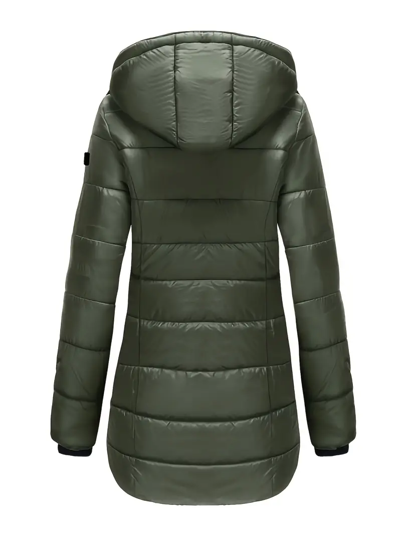 Praktische waterdichte dames winterjas, halflang design, ideaal voor outdoor avonturen en stadswandelingen.