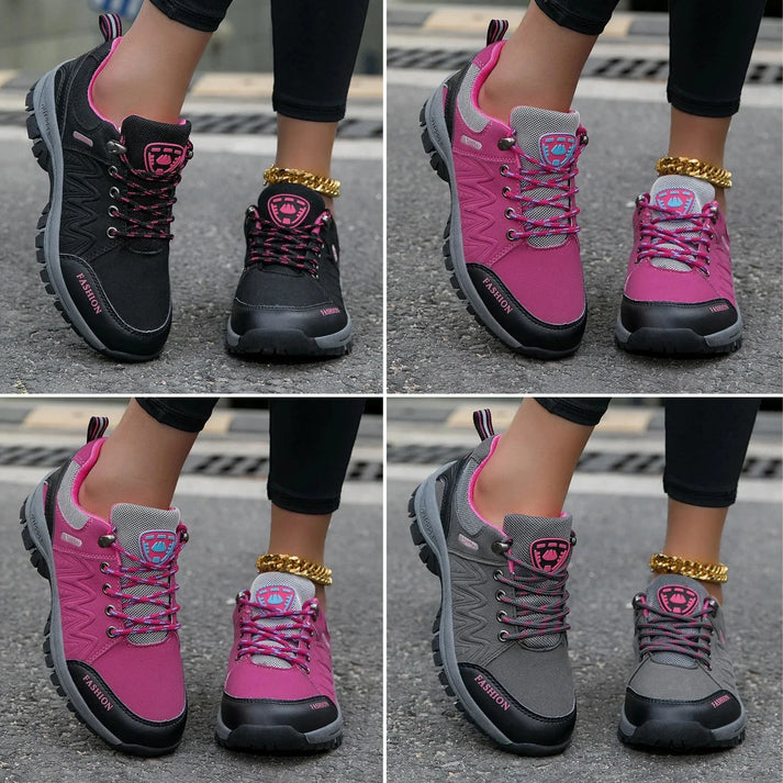 Nieuwe collectie: Dames waterdichte wandelschoenen, comfortabel en met optimale grip voor alle outdoor avonturen.