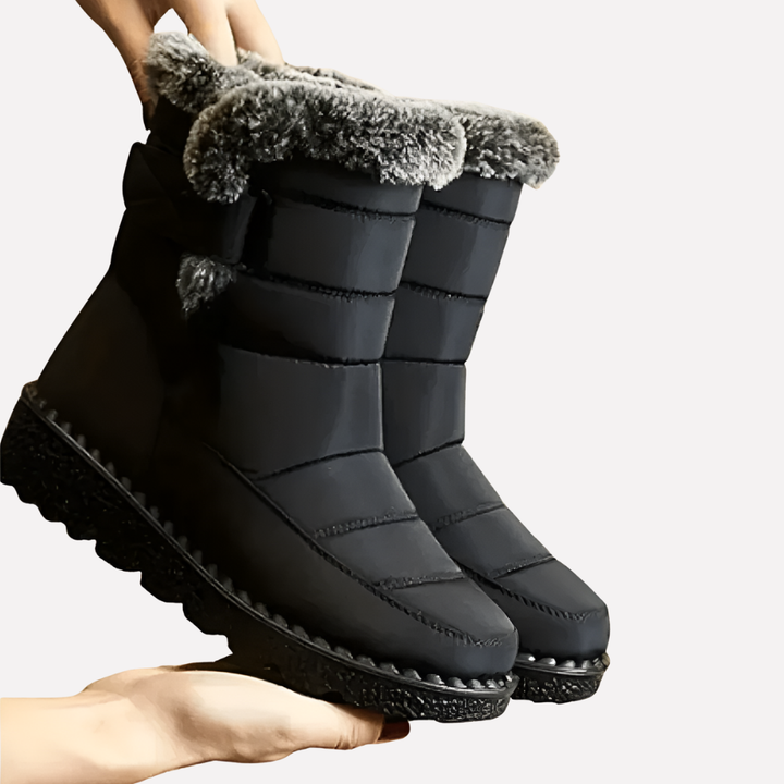Stijlvolle dames winterlaarzen, waterdicht en antislip, perfect voor koude dagen. Warme voering en robuuste zool.