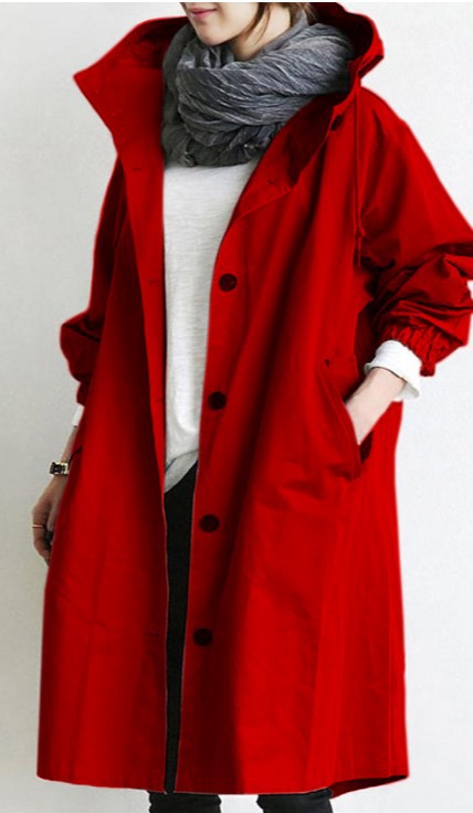 Dames wind- & waterdichte trenchcoat, elegant en comfortabel, perfect voor herfst en wintermode.