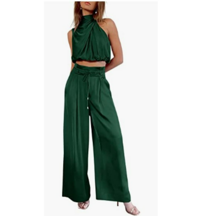 Dames zomer jumpsuit met elegante losse pasvorm. Must-have comfortabele éénstuk mode voor de warme maanden.
