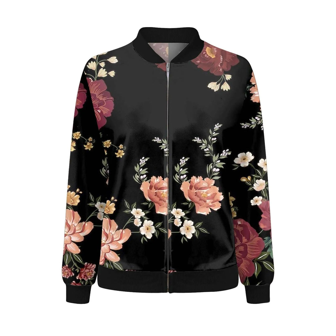 Elegante damesjas met levendige bloemenprint, een stijlvolle toevoeging aan je zomerkleding.