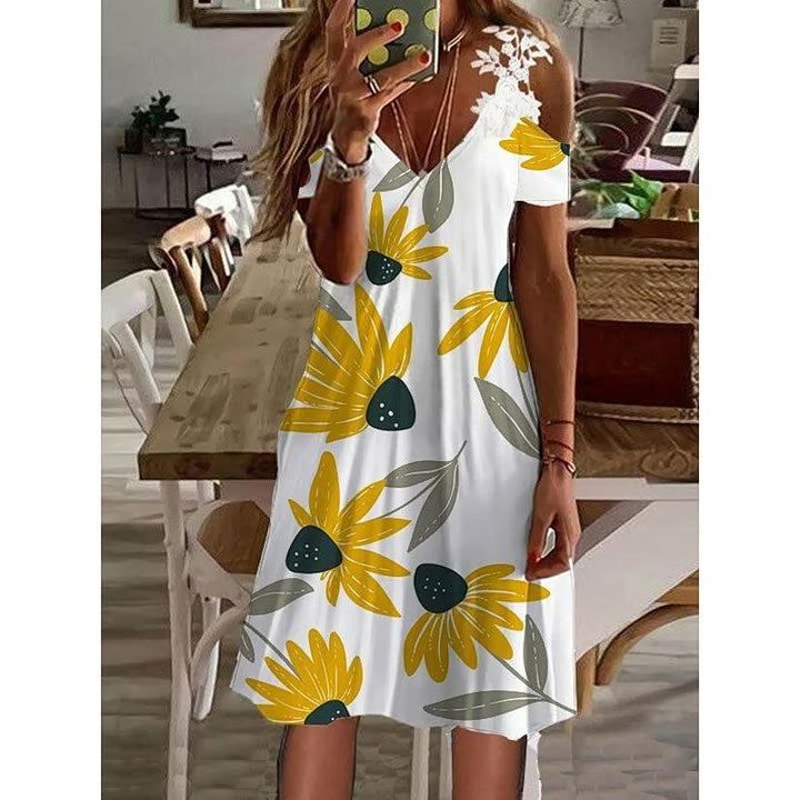 Dames zomerjurk FlowerDress™ met elegant bloemenontwerp, comfortabel en modieus.