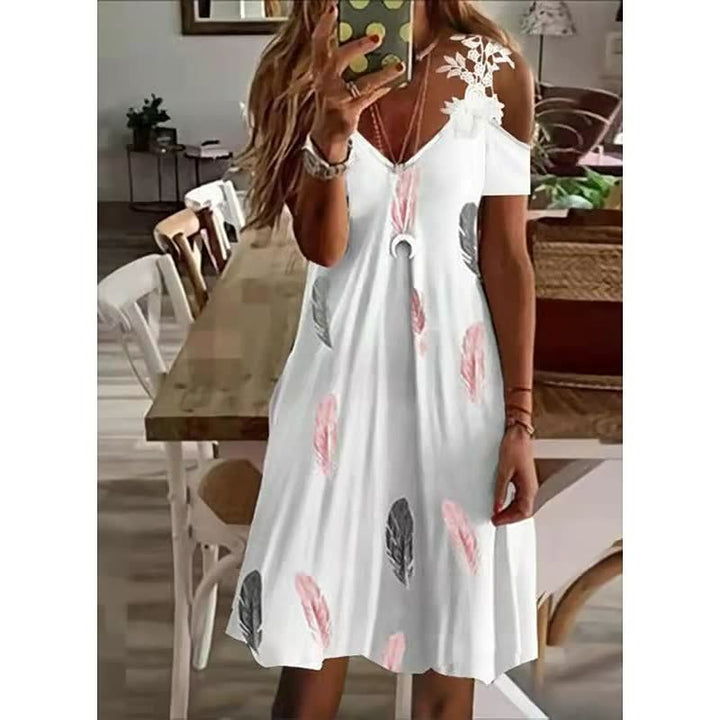 FlowerDress™ strandjurk voor dames met elegant bloemendesign, comfortabel en luchtig.