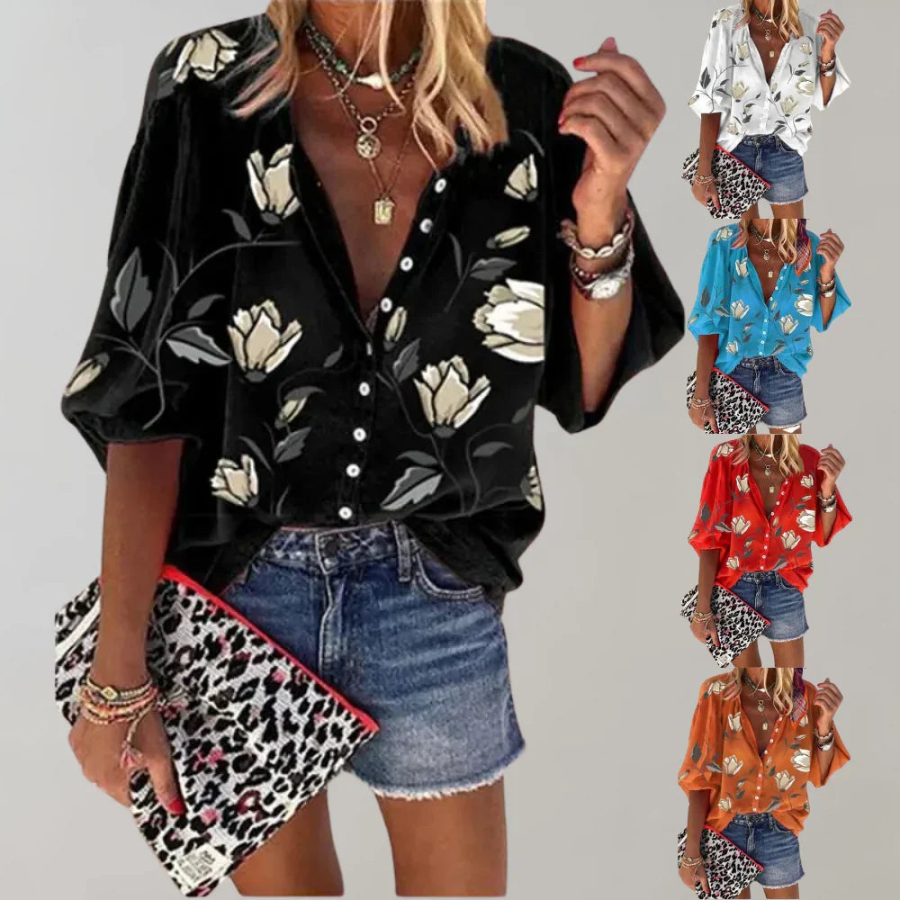 Stijlvolle Hoymans dames bloemenprint blouse. Een luchtige top, chique en comfortabel voor elk moment.
