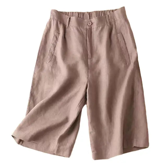 Stijlvolle Elvira dames zomershorts in knielengte. Perfect voor een casual look, vakantie of zomerse vrijetijd.