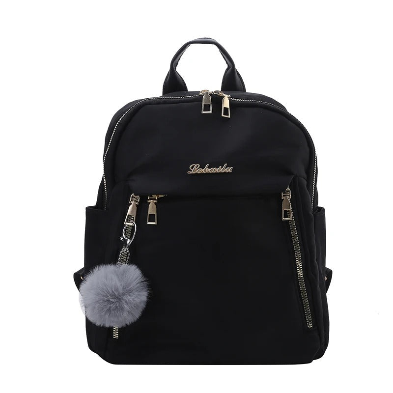 Modieuze zwarte PU leren damesrugzak; duurzaam en veelzijdig voor dagelijks gebruik & accessoires.