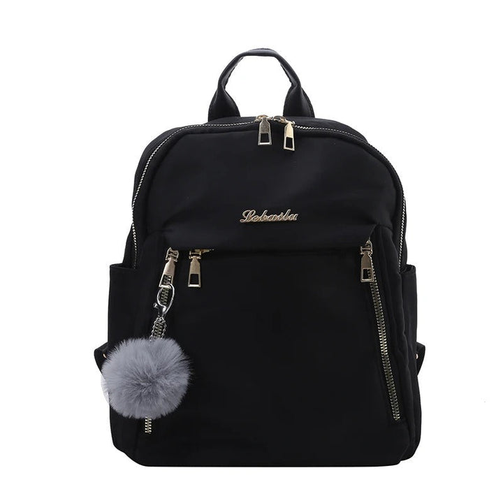 Modieuze zwarte PU leren damesrugzak; duurzaam en veelzijdig voor dagelijks gebruik & accessoires.