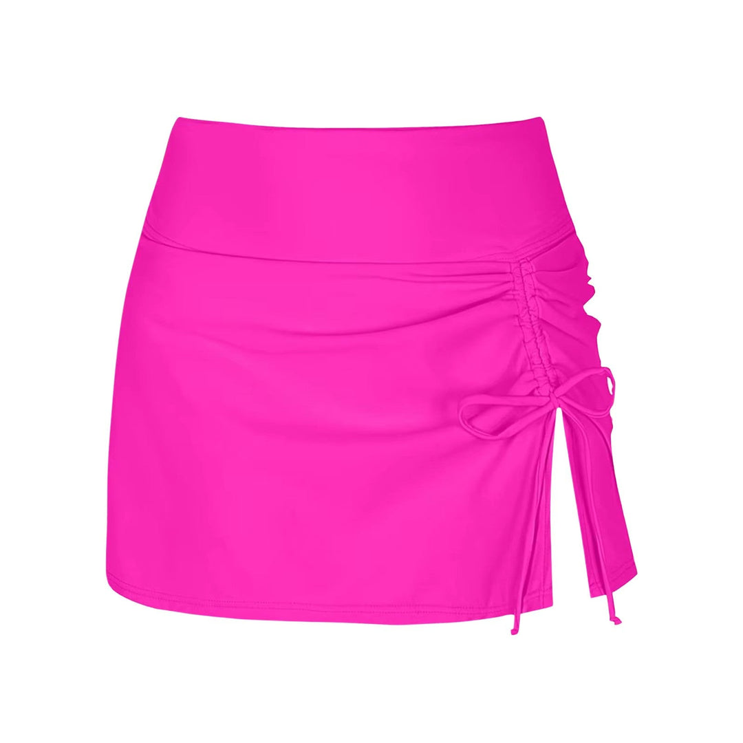Achteraanzicht van dames zwemshorts Liv, comfortabele pasvorm voor badmode.