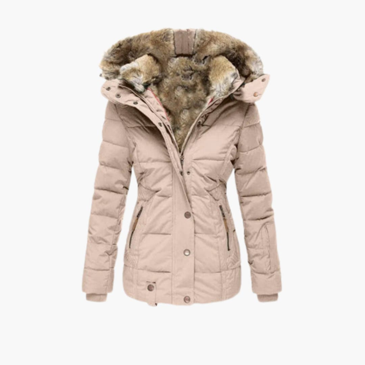 Damesjack met unieke geëmbosseerde textuur en verstelbare pasvorm, ideaal voor lente/herfst mode.