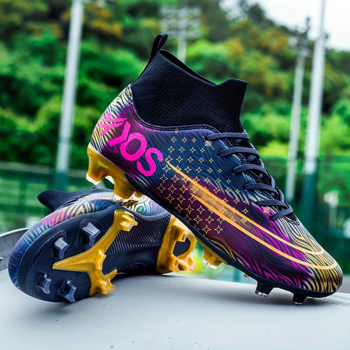 Achteraanzicht van de Dario heren voetbalschoenen, met focus op de stevige hiel en enkelconstructie.