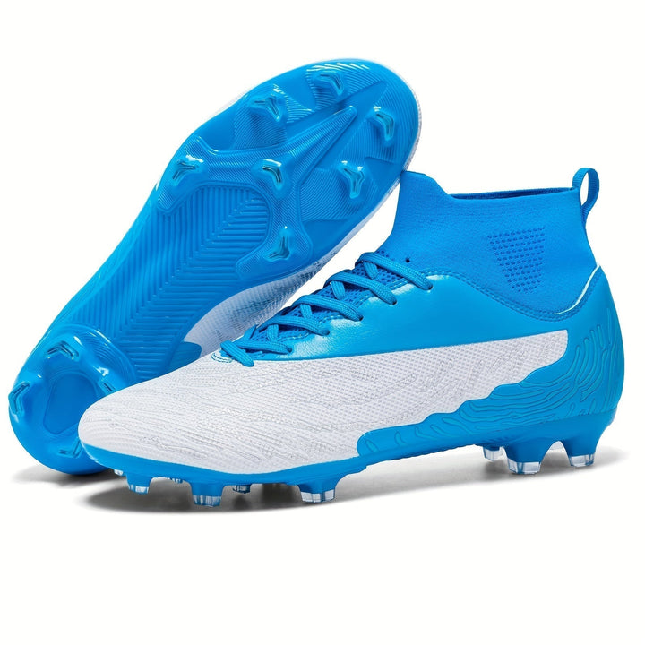 Herenvoetbalschoenen Dario in actie, tonen grip en enkelondersteuning tijdens een voetbaltraining.