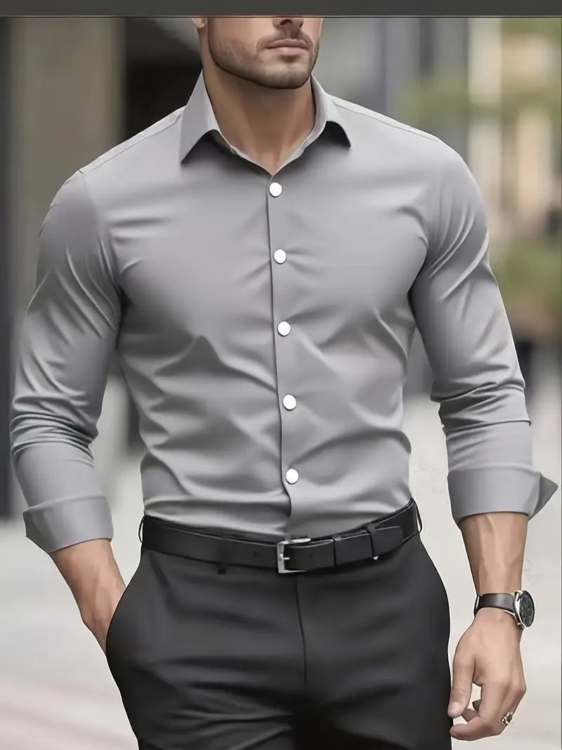 Rood heren overhemd Sam, lange mouwen, opvallend en modern. Stijlvolle kleding voor een statement.