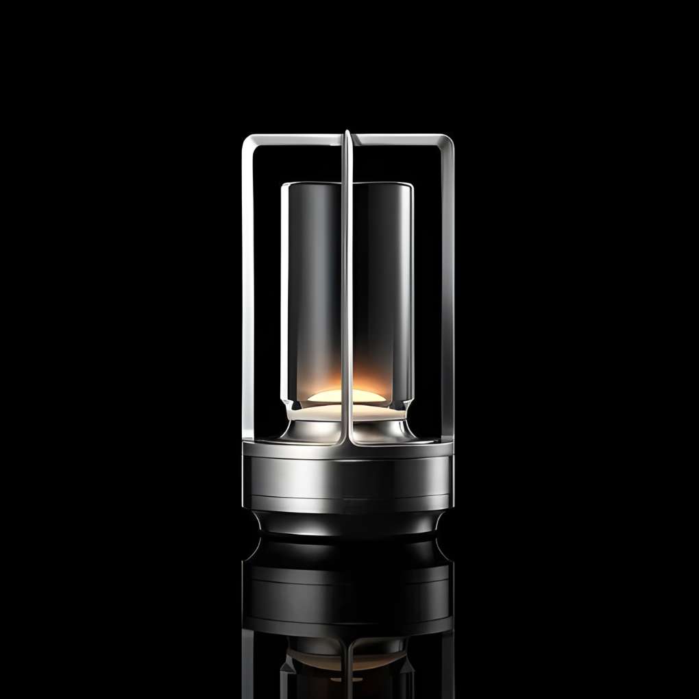 Draadloze oplaadbare LED-lantaarn, scandinavische stijl, met touch control. Ideaal sfeerlicht.