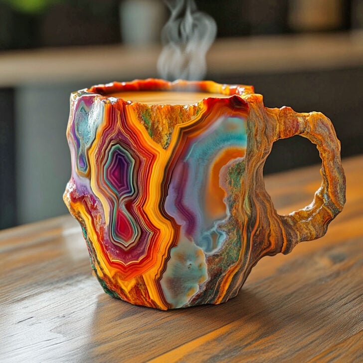 Huisdecoratie: unieke kristallen theemok, perfect voor sfeer en elk drankje.