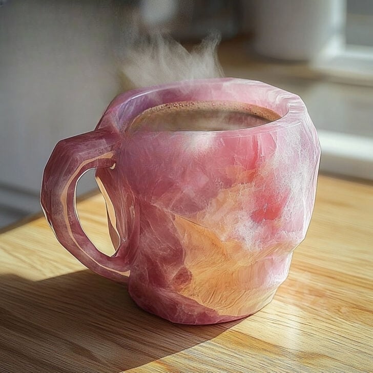 Geniet van thee of koffie in deze unieke decoratieve kristallen mok met magische sfeer.