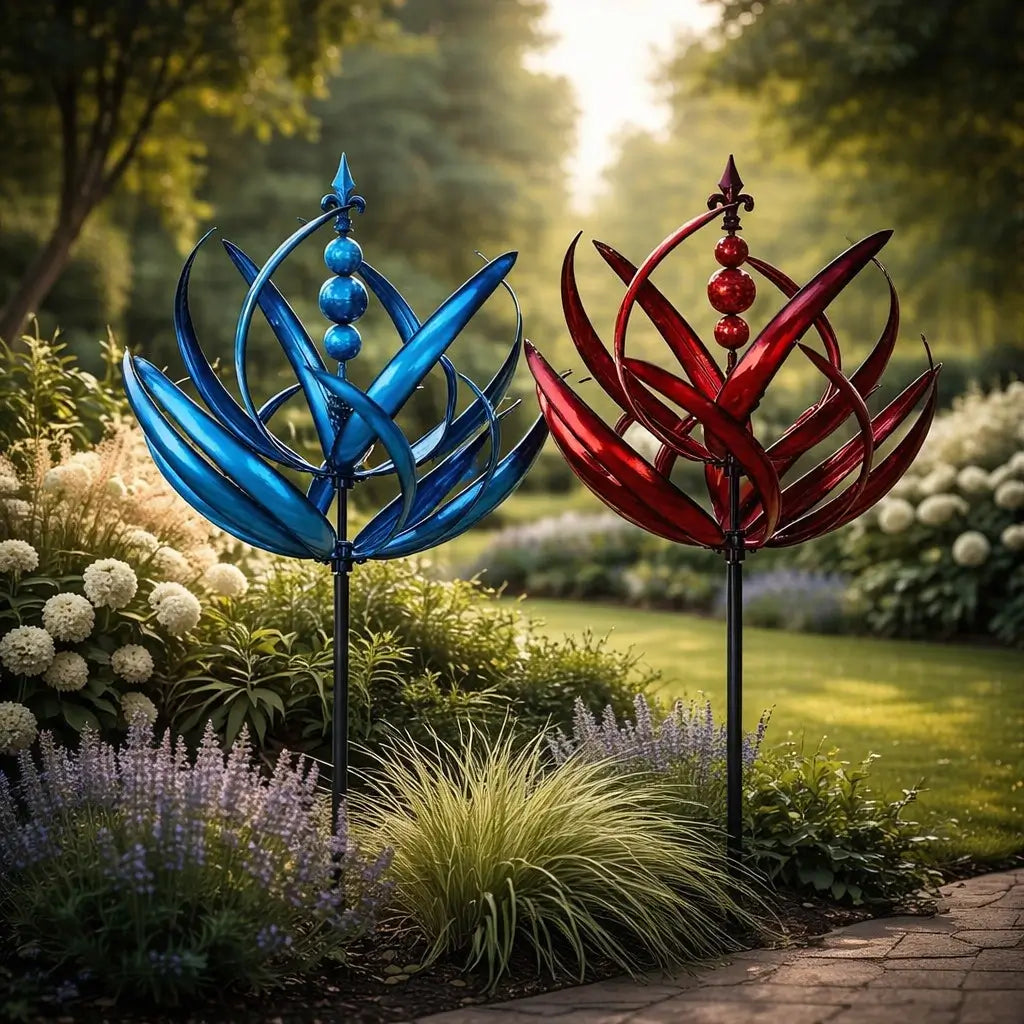 Functionele decoratieve windvaan voor tuin en dak. Sierlijk, kleurrijk en weerbestendig buiten ornament.