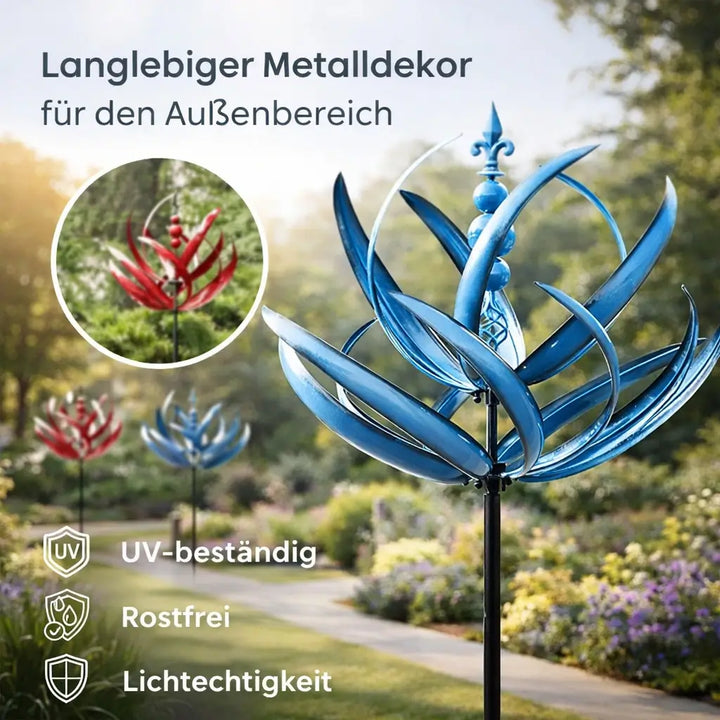Kleurrijke tuindecoratie windvaan, elegant en duurzaam. Geschikt voor buiten op dak of in de tuin.