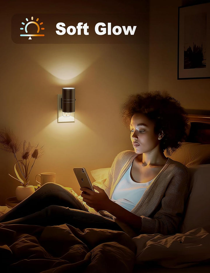 Compacte dimbare LED nachtlamp met schemersensor. Perfect voor kinderkamer, slaapkamer of gang als zachte oriëntatie.