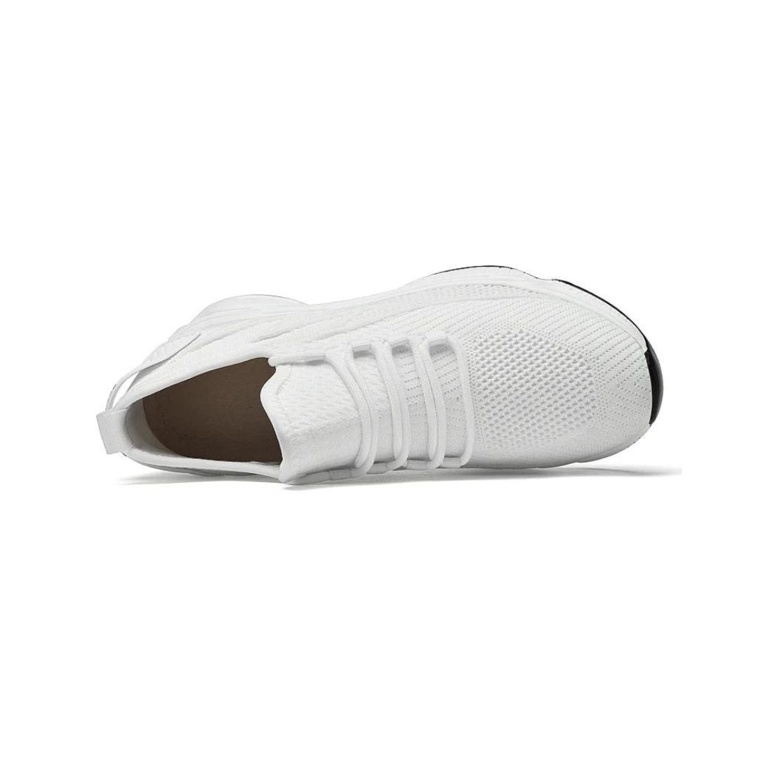 Comfortabele grijze MaxLift Boost sneakers voor heren, bieden discrete lengte en een ontspannen pasvorm.