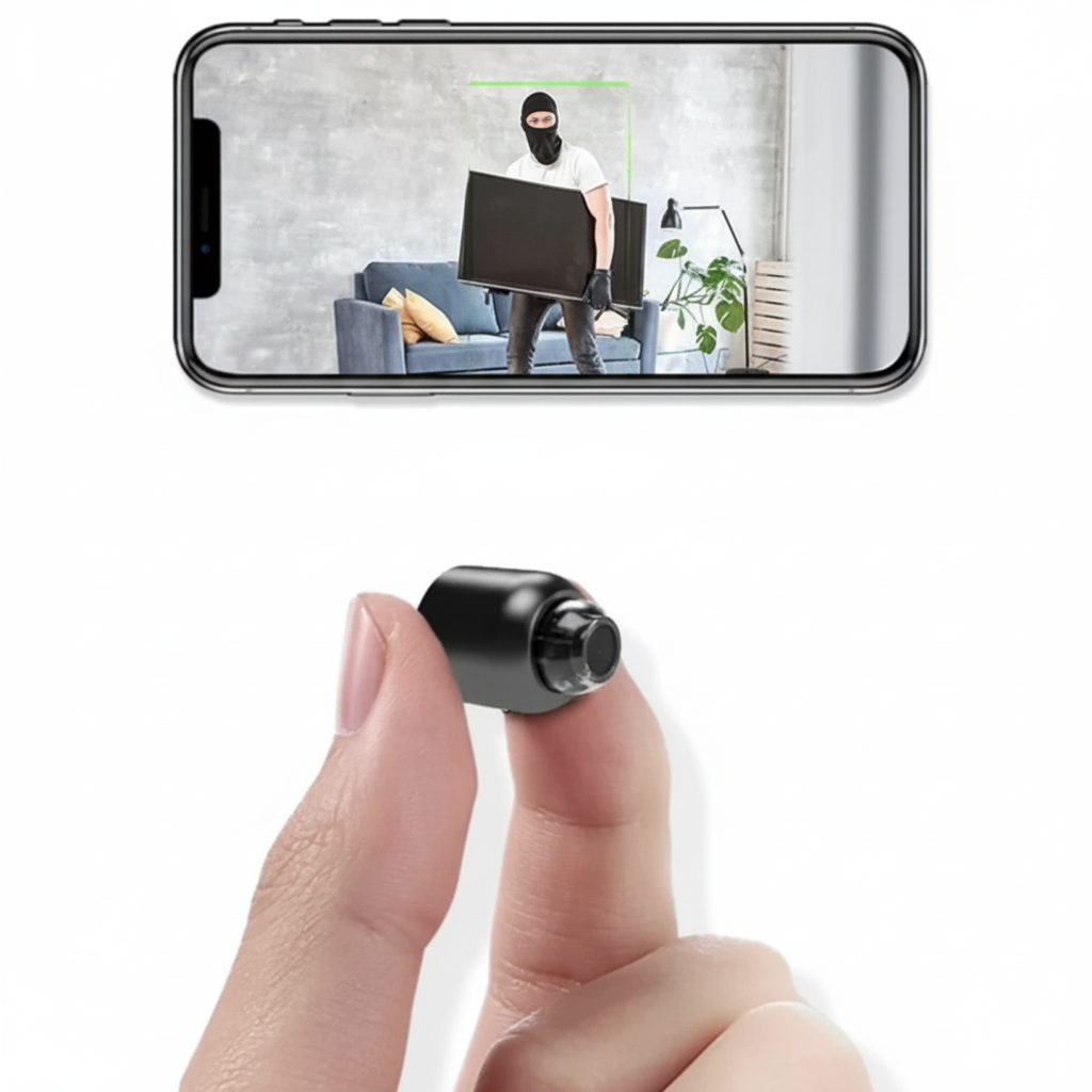Slimme beveiligingsgadget: verborgen 1080P WiFi camera met nachtzicht, bewegingssensor en draadloze bewaking.