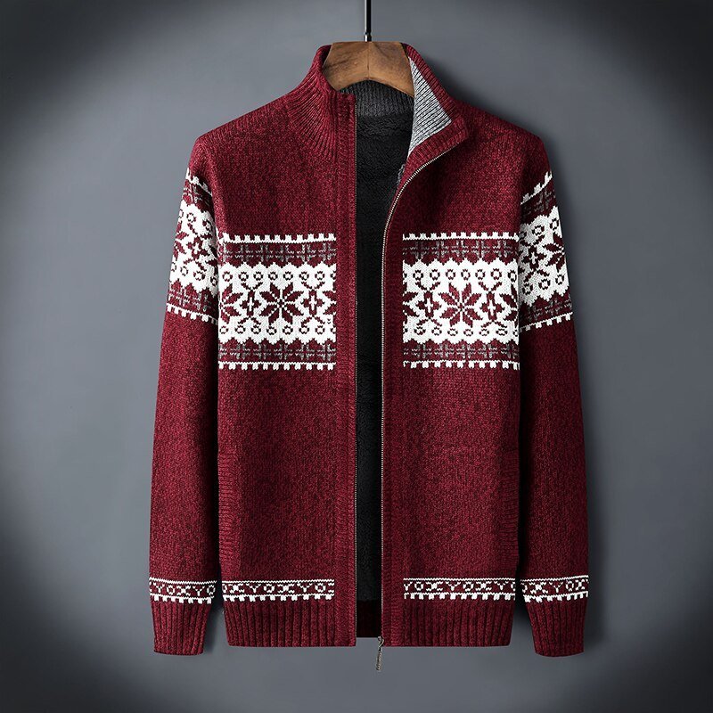 Nieuw gebreid fleece herenvest met rits. Warm, comfortabel en veelzijdig voor casual winterkleding en mode.