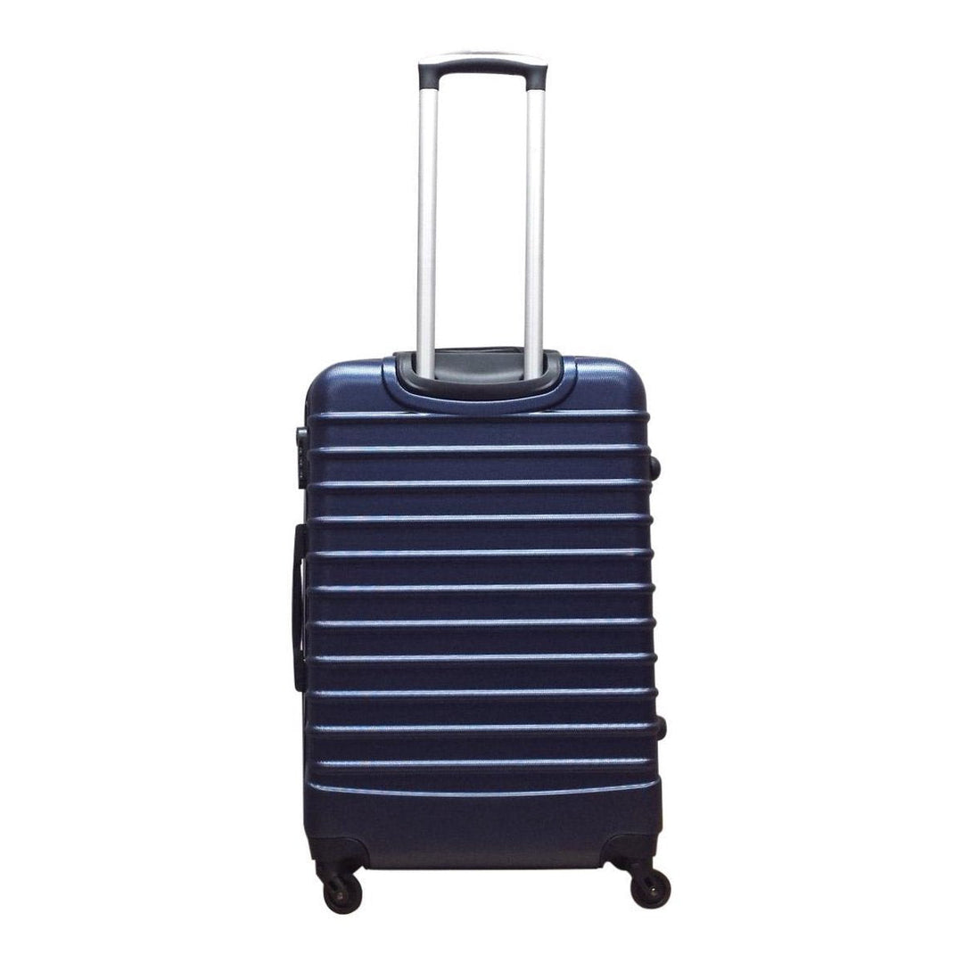 Elegante donkerblauwe 2-delige ABS koffer set Palermo, perfect voor comfortabel en zorgeloos reizen.