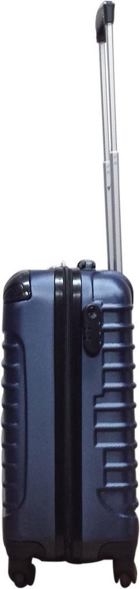 Monaco hardcase reiskofferset (donkerblauw, 2-delig). Duurzame XL & S koffers met 4 wielen voor vakantie.