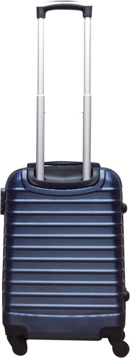 Moderne 2-delige donkerblauwe hardcase bagageset. Handige koffers in XL en S formaat, ideaal voor elk avontuur.
