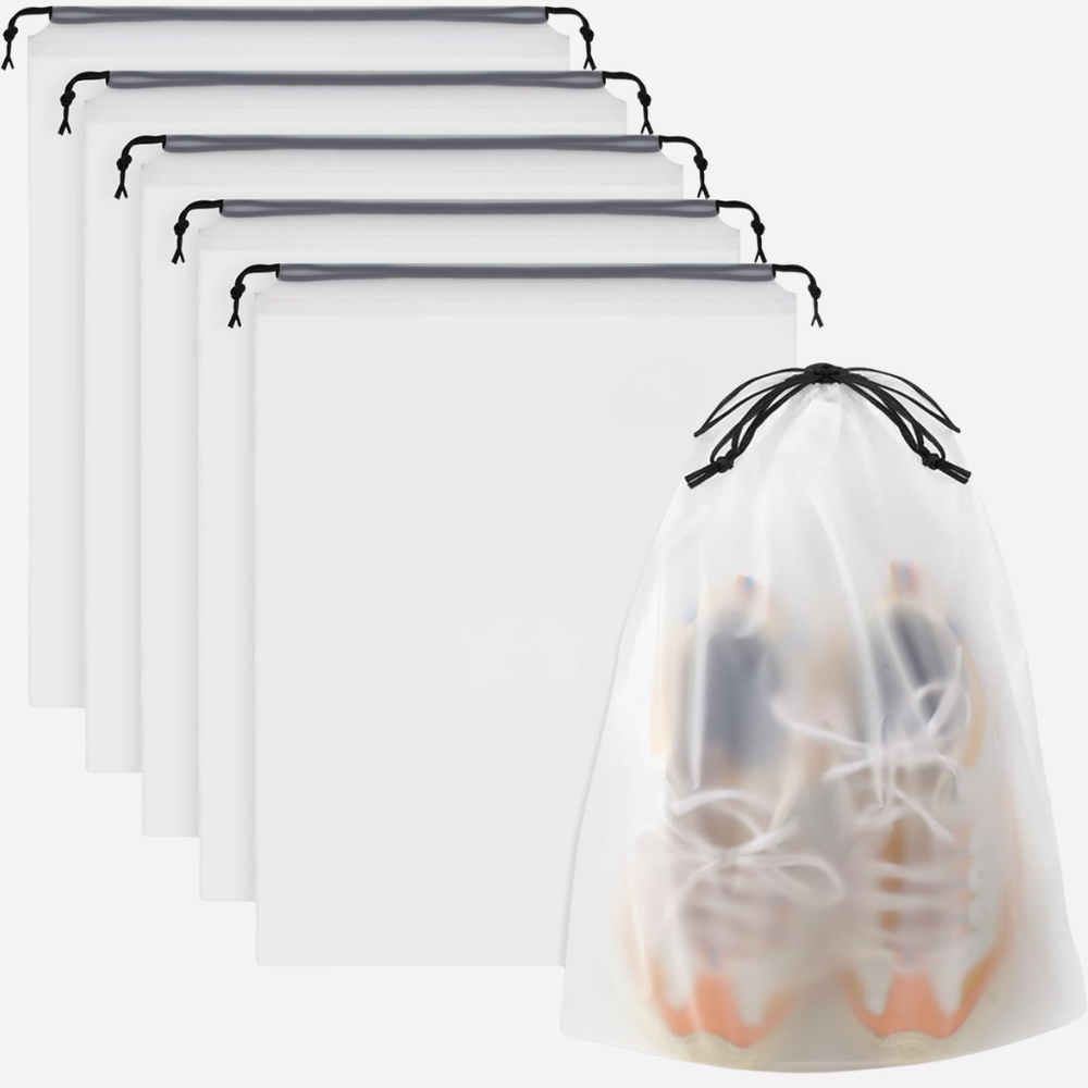 Set reis schoenentassen, ideaal voor georganiseerde bagage in je koffer. Beschermt schoenen en houdt kleding schoon.