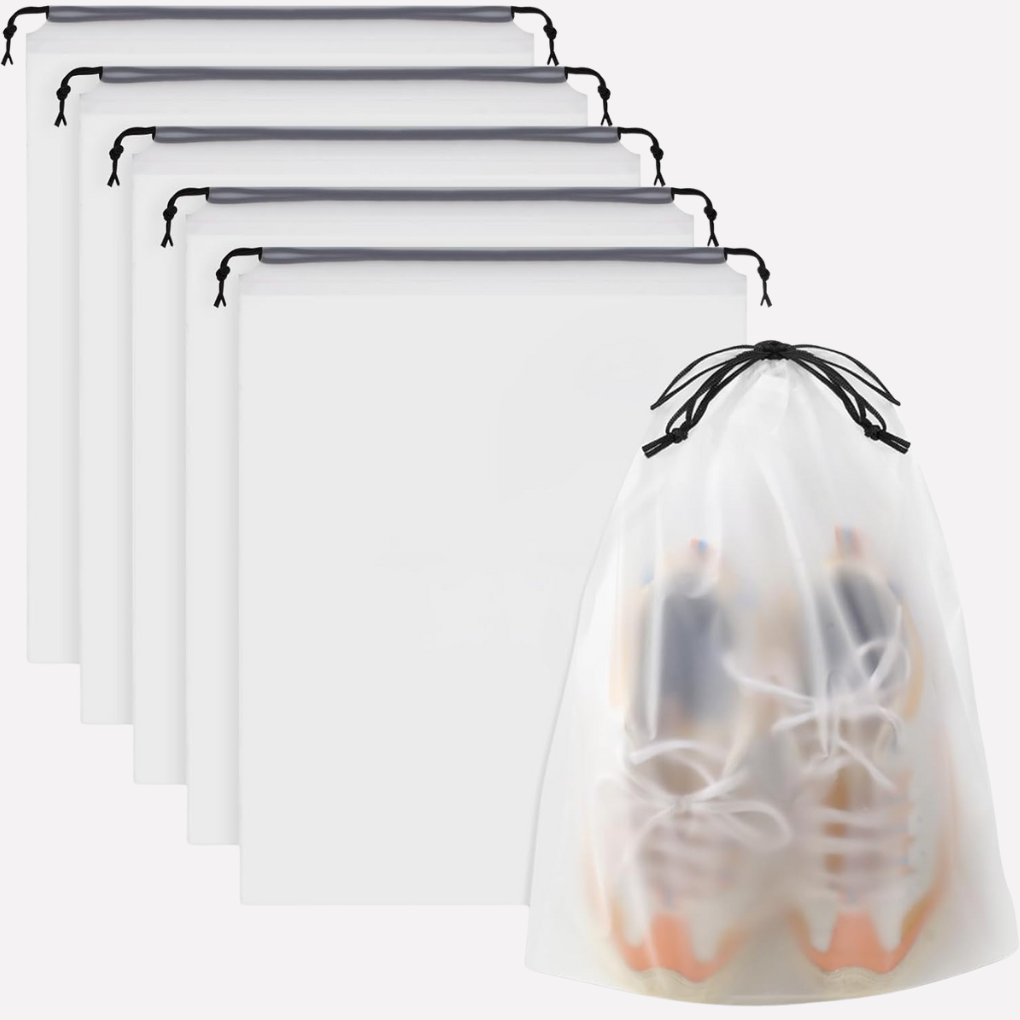 Set reis schoenentassen, ideaal voor georganiseerde bagage in je koffer. Beschermt schoenen en houdt kleding schoon.