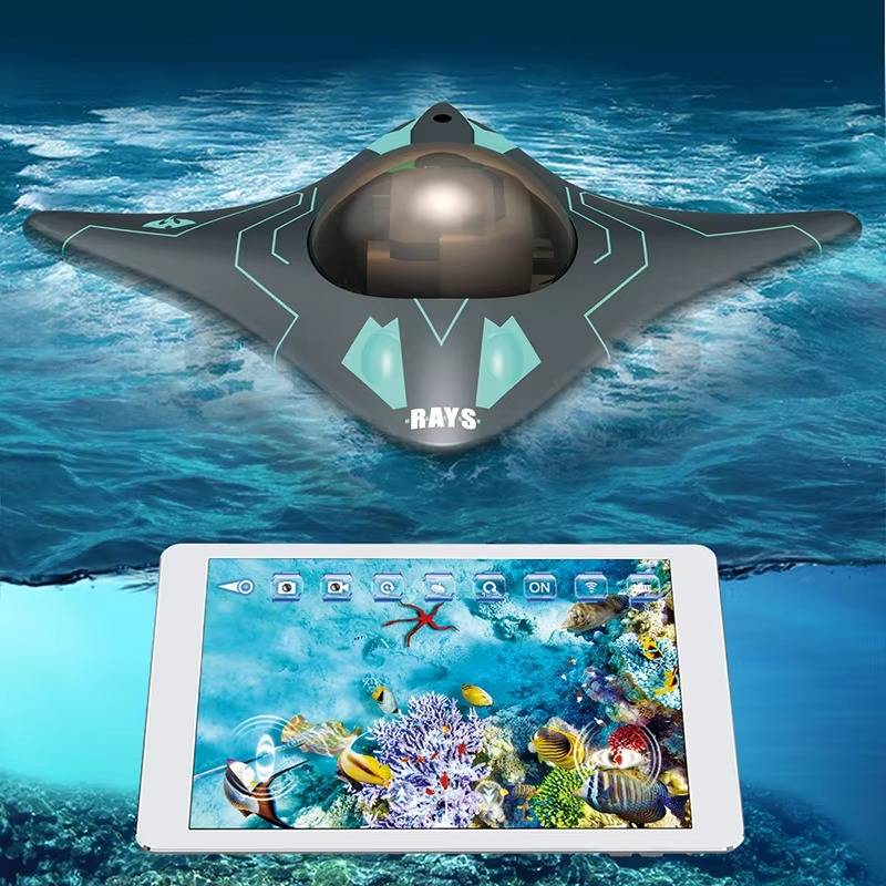 RC onderzeeër met camera en live tablet weergave onder water