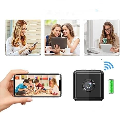 Full HD 1080P SecureView draadloze mini WiFi camera met nachtzicht voor betrouwbare huisbewaking.