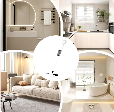 Flexibele draadloze 2-in-1 vloerreiniger voor optimale bewegingsvrijheid bij stofzuigen en dweilen.