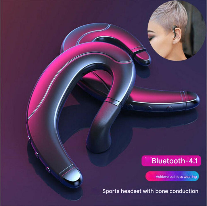 Handsfree bellen met AeroVibe botgeleiding hoofdtelefoon. Perfect voor werk of onderweg, veilig luisteren.