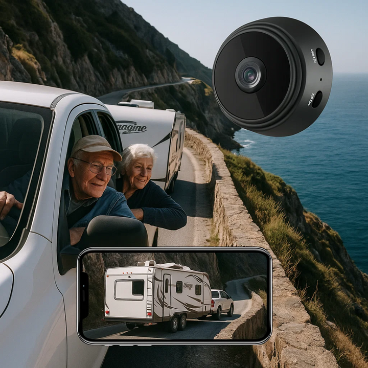 Universele draadloze HD achteruitrijcamera voor campers, vrachtwagens en aanhangers.