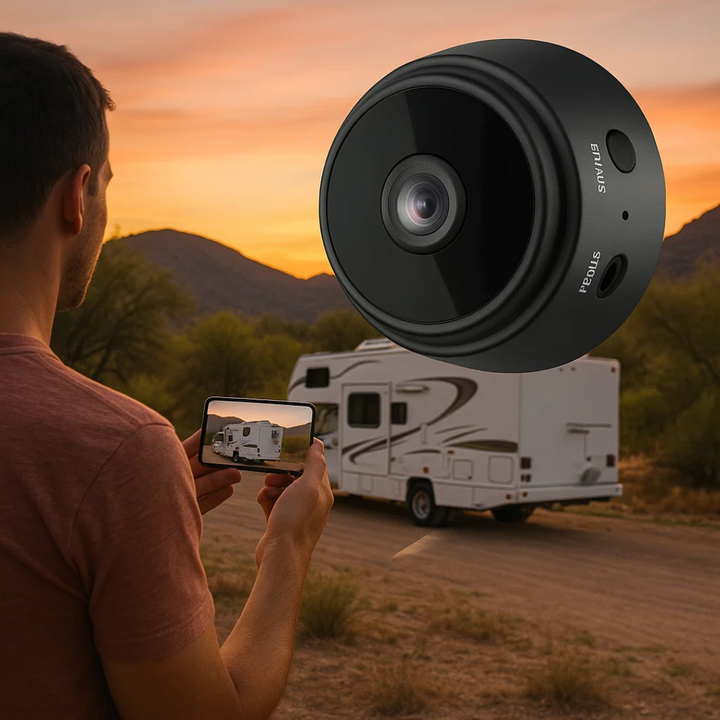 Complete draadloze achteruitrijcamera set met HD-monitor voor vrachtwagens.