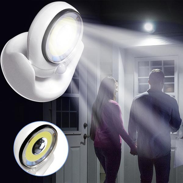 Draadloze LED buitenlamp met bewegingssensor, 450 lumen. Ideaal voor tuin, terras, schuur. Waterdicht en energiezuinig.