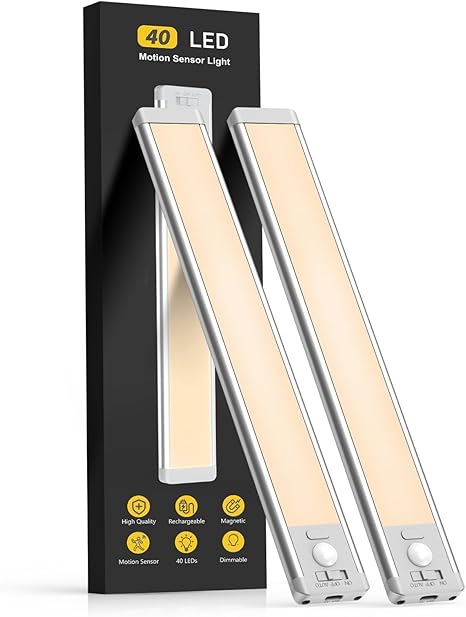 Draadloze LED onderkastlamp met bewegingssensor. Perfecte dimbare keukenverlichting, magnetisch oplaadbaar.
