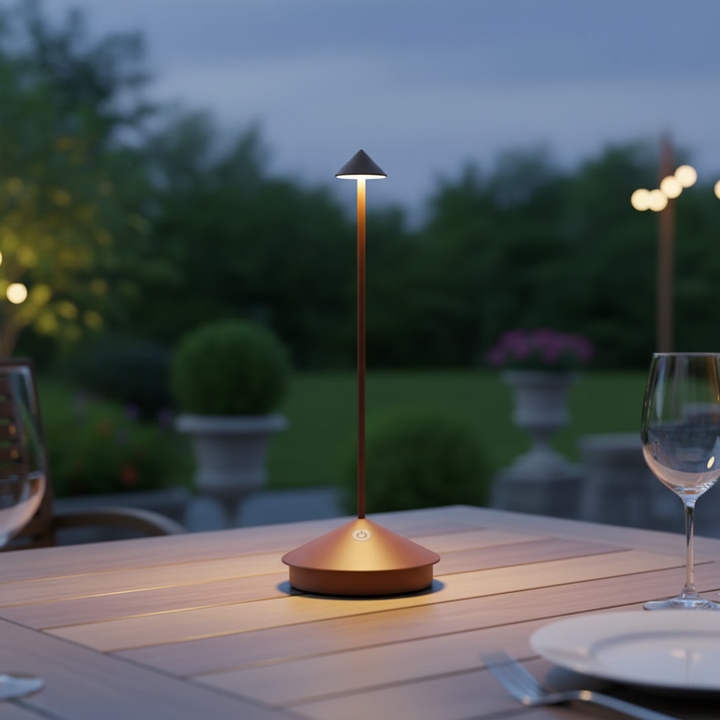 Draadloze LED tafellamp, dimbaar, perfect voor sfeerverlichting binnen & buiten.