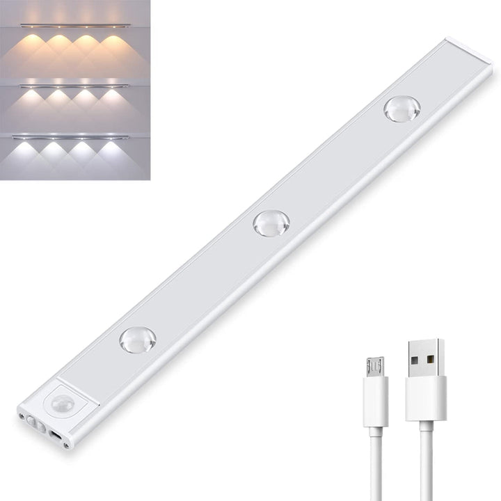 Compacte oplaadbare draadloze LED lamp met bewegingssensor; perfect voor overal in huis.