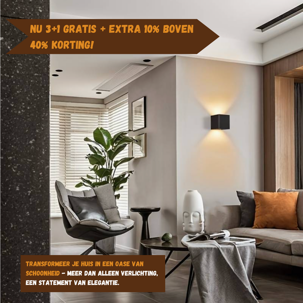 Elegante draadloze LED lamp met bewegingssensor. Magnetische bevestiging, geen boren nodig. USB oplaadbaar.