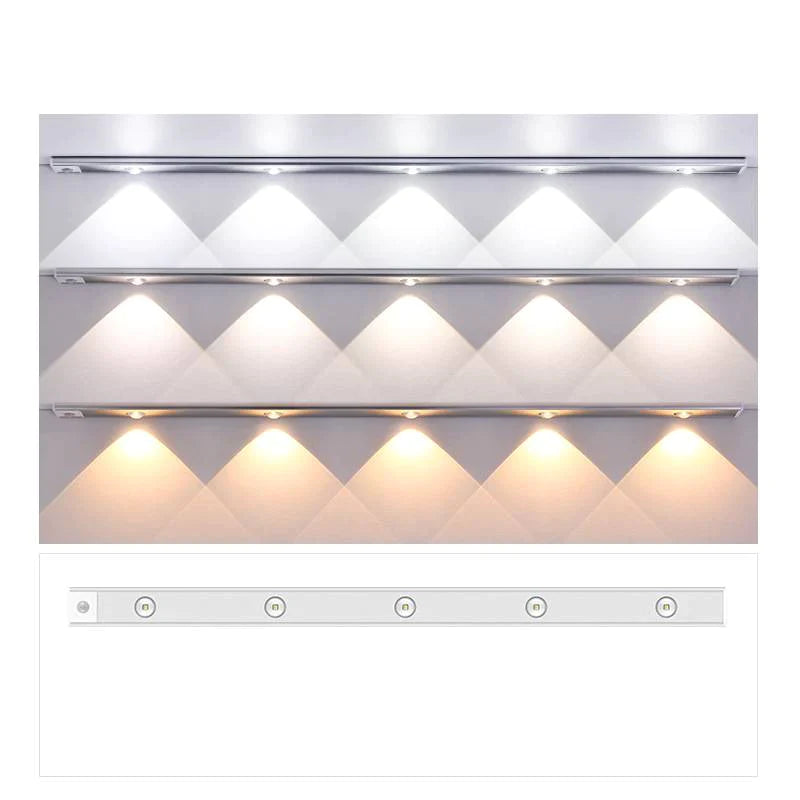Stijlvolle draadloze wandlamp met LED, bewegingssensor en aanpasbare kleur voor sfeervolle interieurverlichting.