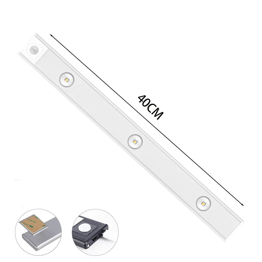 Modern design LED wandlamp draadloos, met bewegingssensor en aanpasbare sfeerverlichting.