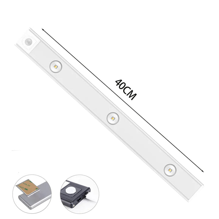 Modern design LED wandlamp draadloos, met bewegingssensor en aanpasbare sfeerverlichting.